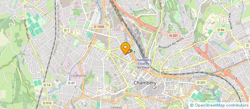 localisation de l'entreprise ASSOCIATION DE FORMATION D'ODONTOLOGIE CONTINUE DES SAVOIE à CHAMBERY