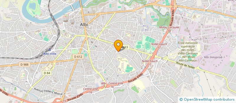 localisation de l'entreprise ASSOCIATION DE FORMATION ET DE RECHERCHE SUR L'ENFANT, LA FAMILLE ET LES INSTITUTIONS à ALBI