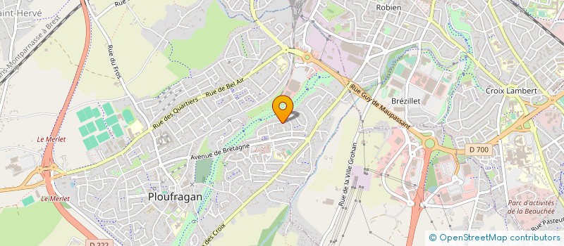localisation de l'entreprise ASSOCIATION DE FORMATION ET PRATIQUE EN MARCHE NORDIQUE DE PLOUFRAGAN LES ARPENTEURS DU GOELO à PLOUFRAGAN