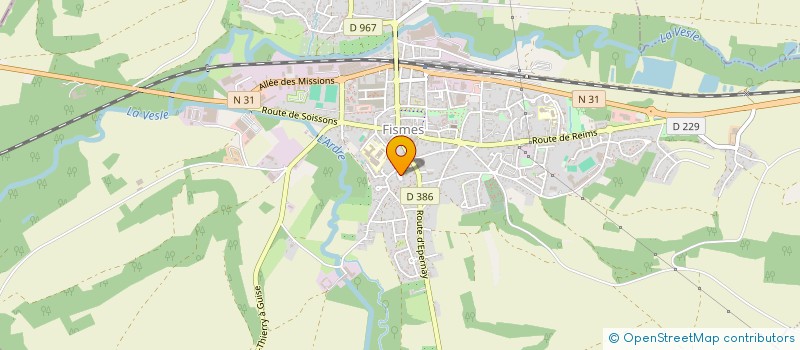localisation de l'entreprise ASSOCIATION DE GARDE D'ENFANTS DE 0 A 6 ANS à FISMES