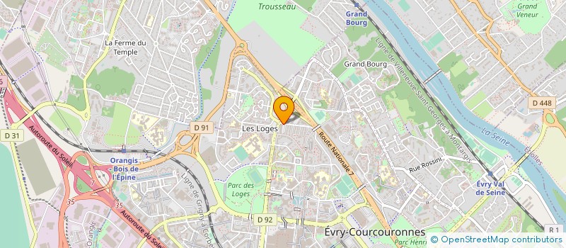 localisation de l'entreprise ASSOCIATION DE GARDES A DOMICILE ET AUTRES EN ILE DE FRANCE à EVRY-COURCOURONNES