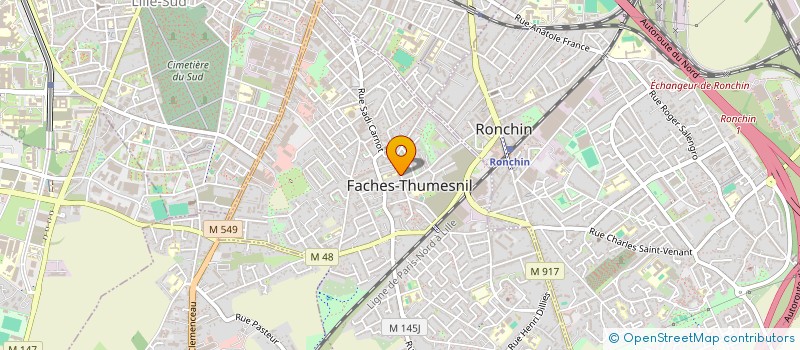 localisation de l'entreprise ASSOCIATION DE GENEALOGIE DE FACHES THUMESNIL  FACHES-THUMESNIL