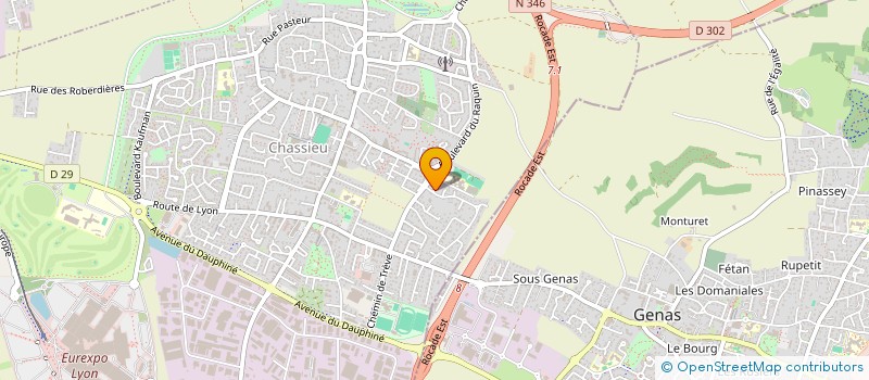 localisation de l'entreprise ASSOCIATION DE GENEALOGIE ET D'HISTOIRE DE COMBEROUSSE AU TORRENCHIN  CHASSIEU