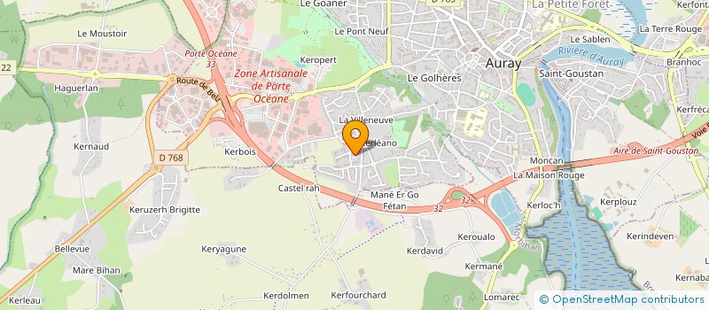 localisation de l'entreprise ASSOCIATION DE GERONTOLOGIE à AURAY