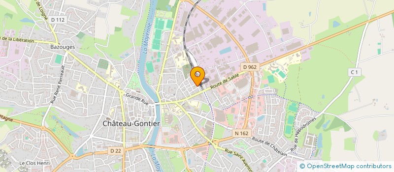 localisation de l'entreprise ASSOCIATION DE GESTION ARTISTIQUE DU GARAGE DE LA GARE à CHATEAU-GONTIER-SUR-MAYENNE