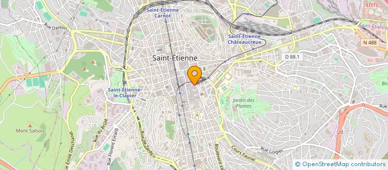 localisation de l'entreprise ASSOCIATION DE GESTION CAFURON  SAINT-ETIENNE