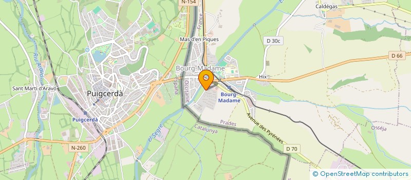 localisation de l'entreprise ASSOCIATION DE GESTION DE L'ABATTOIR TRANSFRONTALIER DE CERDAGNE EN PYRENEES CATALANES  BOURG-MADAME