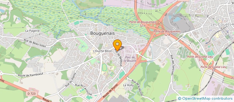localisation de l'entreprise ASSOCIATION DE GESTION DE L ENSEMBLE NANTAIS ADAPTE à BOUGUENAIS