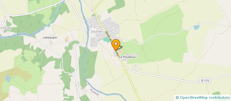 localisation de l'entreprise ASSOCIATION DE GESTION DE LA BIBLIOTHEQUE MUNICIPALE DE JOUHET  JOUHET