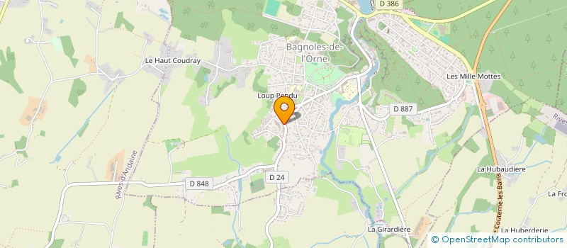 localisation de l'entreprise ASSOCIATION DE GESTION DE LA MICRO CRECHE LE REFUGE DES LUTINS à BAGNOLES DE L'ORNE NORMANDIE