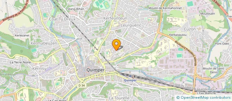 localisation de l'entreprise ASSOCIATION DE GESTION DE LA SALLE DE SPORT SAINTE-ANNE - QUIMPER à QUIMPER