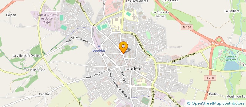 localisation de l'entreprise ASSOCIATION  DE GESTION DE LOGEMENTS ACCOMPAGNES SUR LE DEPARTEMENT DES COTES D'ARMOR à LOUDEAC