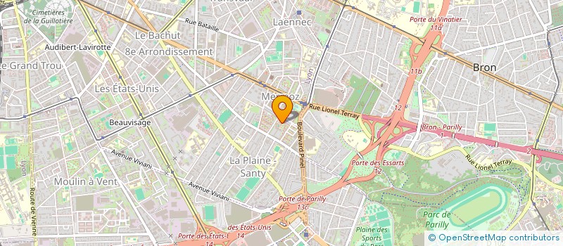 localisation de l'entreprise ASSOCIATION DE GESTION DES CENTRES SOCIAUX SANTY-MERMOZ à LYON
