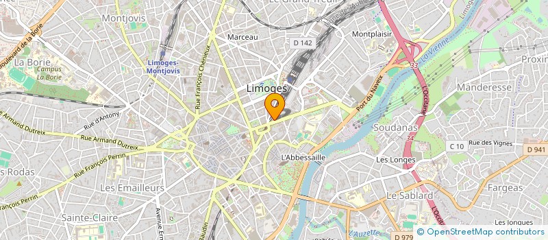 localisation de l'entreprise ASSOCIATION DE GESTION DES ENTREPRISES DU GRAND OUEST à LIMOGES