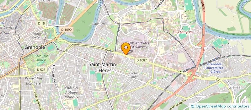 localisation de l'entreprise ASSOCIATION DE GESTION DES HONORAIRES DES PRATICIENS DE LA CLINIQUE BELLEDONNE  SAINT-MARTIN-D'HERES