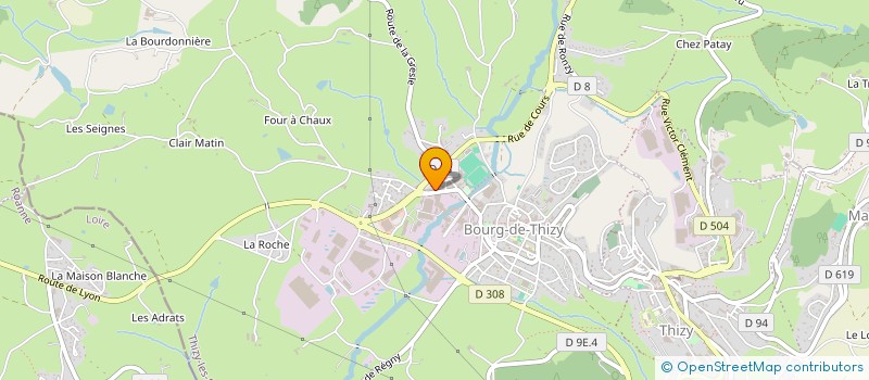 localisation de l'entreprise ASSOCIATION DE GESTION DES INSTITUTS DU HAUT BEAUJOLAIS à THIZY-LES-BOURGS