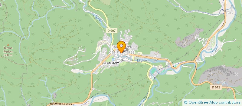 localisation de l'entreprise ASSOCIATION DE GESTION DU CENTRE PERMANENT D'INITIATIVES POUR L'ENVIRONNEMENT DU HAUT LANGUEDOC à SAINT-PONS-DE-THOMIERES