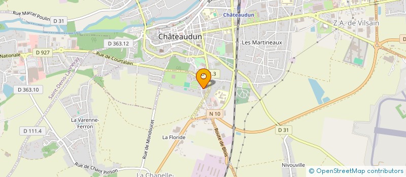 localisation de l'entreprise ASSOCIATION DE GESTION DU CFA MTA à CHATEAUDUN