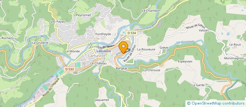localisation de l'entreprise ASSOCIATION DE GESTION DU LEPAP DE LAMASTRE à LAMASTRE