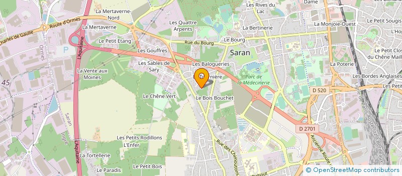 localisation de l'entreprise ASSOCIATION DE GESTION DU POLE FRANCE JEUNES SABRE D'ORLEANS à SARAN
