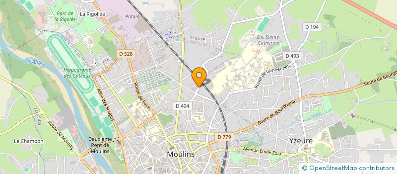 localisation de l'entreprise ASSOCIATION DE GESTION DU RESEAU EDUCATION SANS FRONTIERES DE L'ALLIER à MOULINS