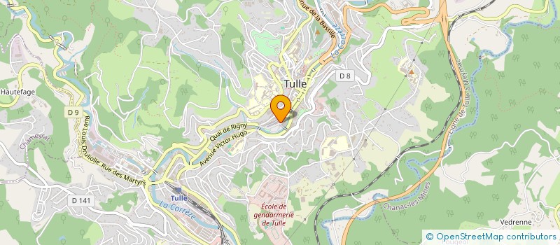 localisation de l'entreprise ASSOCIATION DE GESTION DU RESTAURANT INTER ADMINISTRATIF DE TULLE (AGRIA TULLE) à TULLE