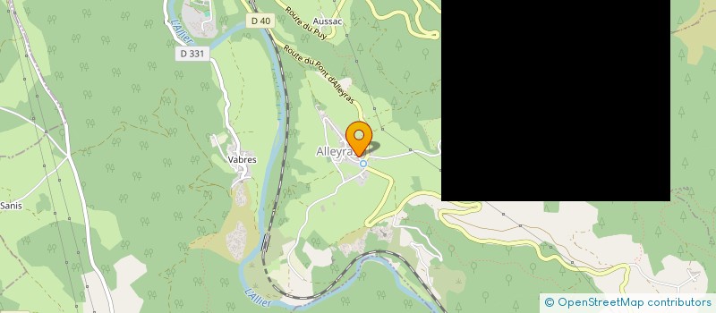 localisation de l'entreprise ASSOCIATION DE GESTION ET D'ANIMATION DE LA BIBLIOTHEQUE MUNICIPALE D'ALLEYRAS  ALLEYRAS