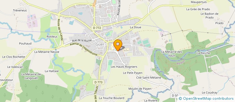 localisation de l'entreprise ASSOCIATION DE GESTION ET D'ANIMATION TI MOZAIK  GUER