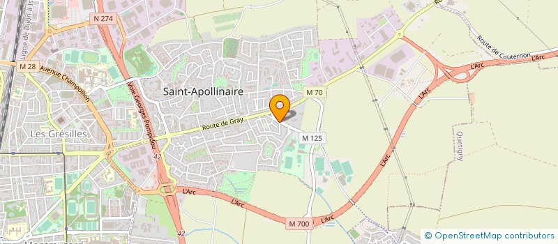 localisation de l'entreprise ASSOCIATION DE GESTION ET DE COMPTABILITE CERFRANCE BFC  SAINT-APOLLINAIRE