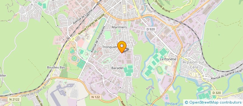 localisation de l'entreprise ASSOCIATION DE GESTION ET DE COMPTABILITE DU CANTAL à AURILLAC