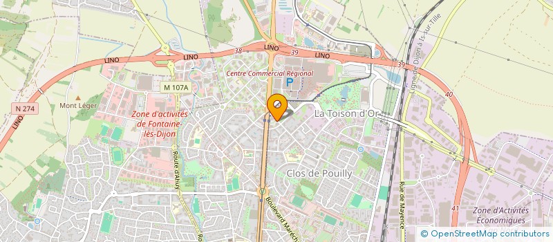localisation de l'entreprise ASSOCIATION DE GESTION ET DE DEVELOPPEMENT DU CLUB CAMUS à DIJON