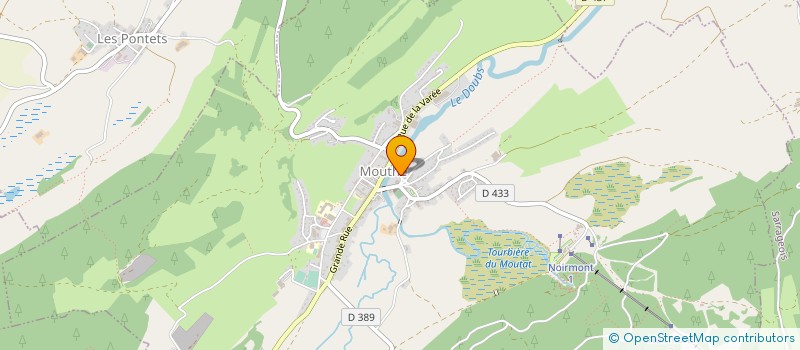 localisation de l'entreprise ASSOCIATION DE GESTION PASTORALE D'ALPAGE DU JURA  MOUTHE