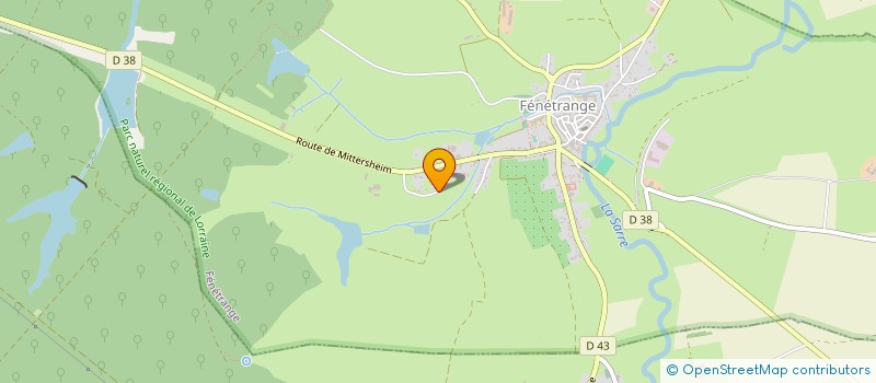 localisation de l'entreprise ASSOCIATION DE GOLF SAPEURS POMPIERS 57  FENETRANGE