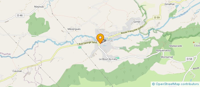 localisation de l'entreprise ASSOCIATION DE GYMNASTIQUE VOLONTAIRE DE MARMANHAC-LAROQUEVIEILLE à MARMANHAC