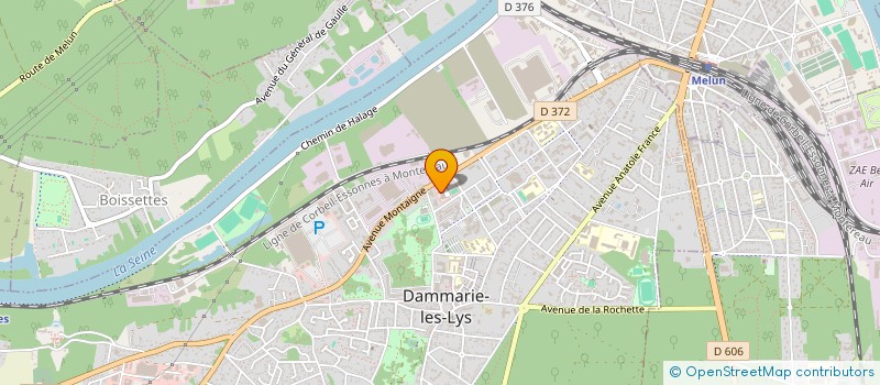 localisation de l'entreprise ASSOCIATION DE JEUNES SAPEURS POMPIERS à DAMMARIE-LES-LYS