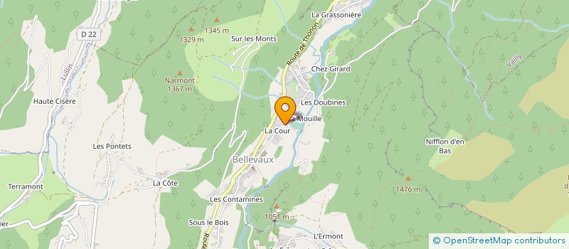 localisation de l'entreprise ASSOCIATION DE JEUNES SAPEURS-POMPIERS BELLEVAUX-BOEGE-LULLIN  BELLEVAUX