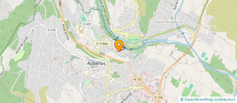 localisation de l'entreprise ASSOCIATION DE JEUNES SAPEURS POMPIERS D'AUBENAS à AUBENAS