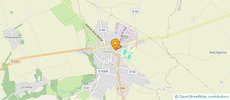 localisation de l'entreprise ASSOCIATION DE JEUNES SAPEURS POMPIERS DE REBAIS  REBAIS