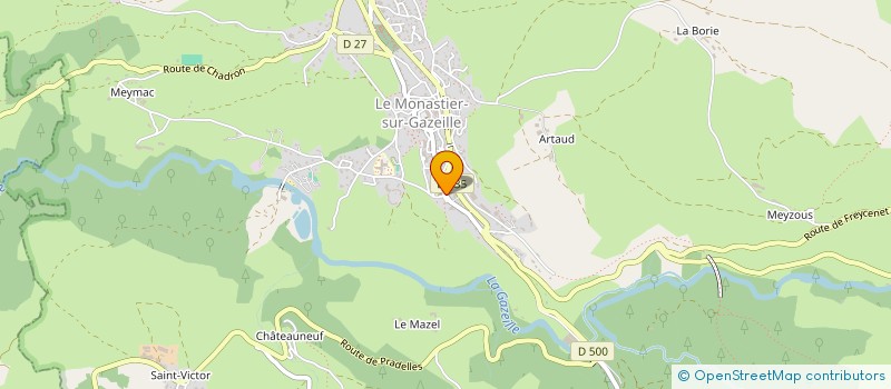 localisation de l'entreprise ASSOCIATION DE JEUNES VELLAVES ARTISTES REUNIS à LE MONASTIER-SUR-GAZEILLE