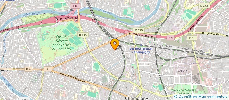 localisation de l'entreprise ASSOCIATION DE JEUNESSE ET D ENTRAIDE DE KERYGMA à CHAMPIGNY-SUR-MARNE