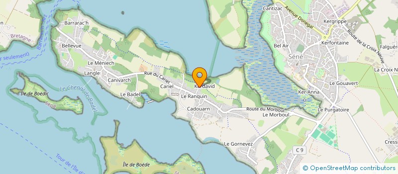 localisation de l'entreprise ASSOCIATION DE KERDAVID (A.K) à SENE