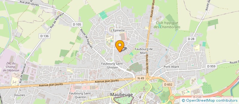 localisation de l'entreprise ASSOCIATION DE KINESITHERAPIE DUHAMEL-BORNAT à MAUBEUGE