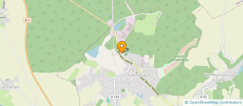 localisation de l'entreprise ASSOCIATION DE L'AILETTE DE FOLEMBRAY POUR LA PECHE ET LA PROTECTION DU MILIEU AQUATIQUE  (AAPPMA L'AILETTE DE FOLEMBRAY  FOLEMBRAY