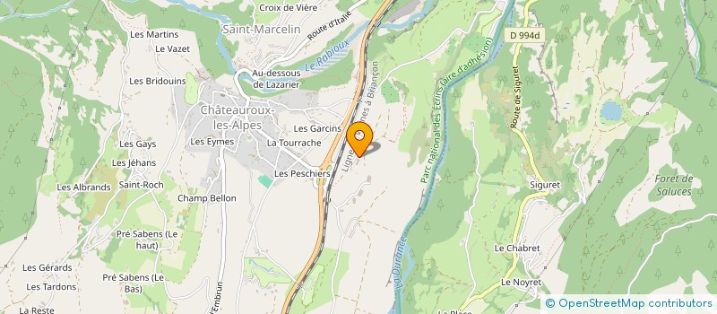 localisation de l'entreprise ASSOCIATION DE L'ALPAGE LAVAL - LES MUANDES  CHATEAUROUX-LES-ALPES