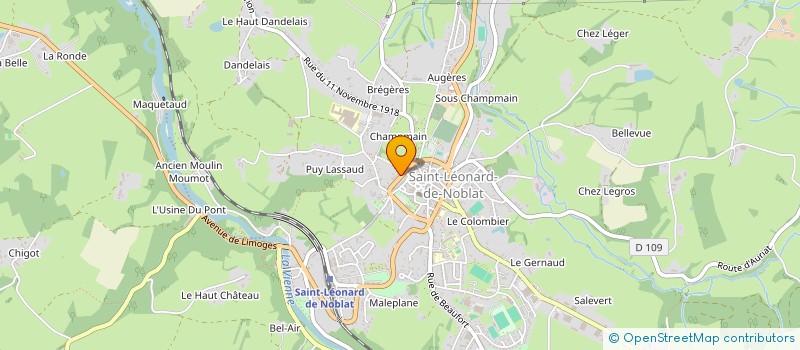 localisation de l'entreprise ASSOCIATION DE L'AMICALE DES PECHEURS A LA LIGNE DE SAINT-LEONARD-DE-NOBLAT POUR LA PECHE ET LA PROTECTION DU MILIEU AQU à SAINT-LEONARD-DE-NOBLAT
