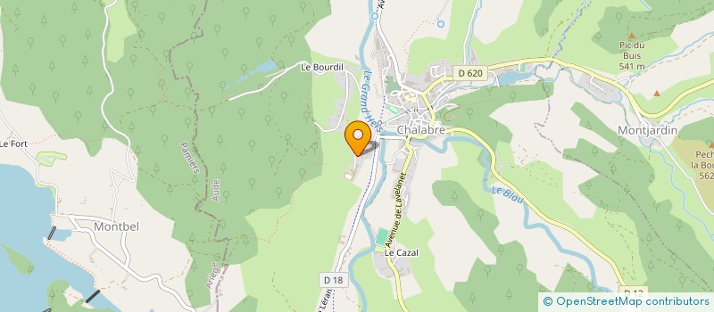 localisation de l'entreprise ASSOCIATION DE L'AMICALE DES PENSIONNAIRES DE L'HOPITAL LOCAL LES CHEVEUX D'ARGENT  CHALABRE