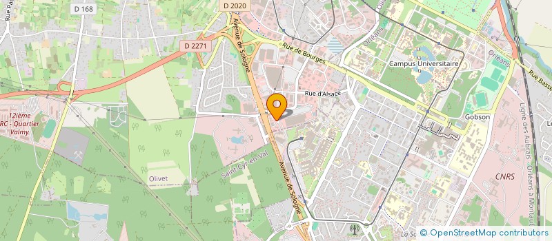 localisation de l'entreprise ASSOCIATION DE L'AMICALE DES SAPEURS POMPIERS D'ORLEANS SUD à OLIVET