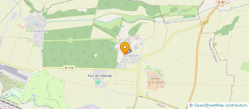 localisation de l'entreprise ASSOCIATION DE L'ARBRE DE FER  THIVERVAL-GRIGNON