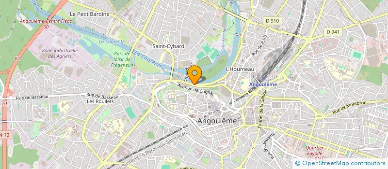 localisation de l'entreprise ASSOCIATION DE L'ATELIER DE LA DANSE à ANGOULEME