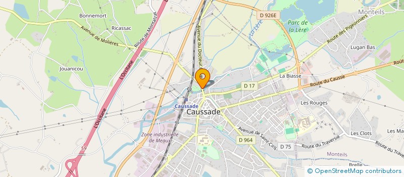 localisation de l'entreprise ASSOCIATION DE L'AUTRE COTE DU MIROIR  CAUSSADE